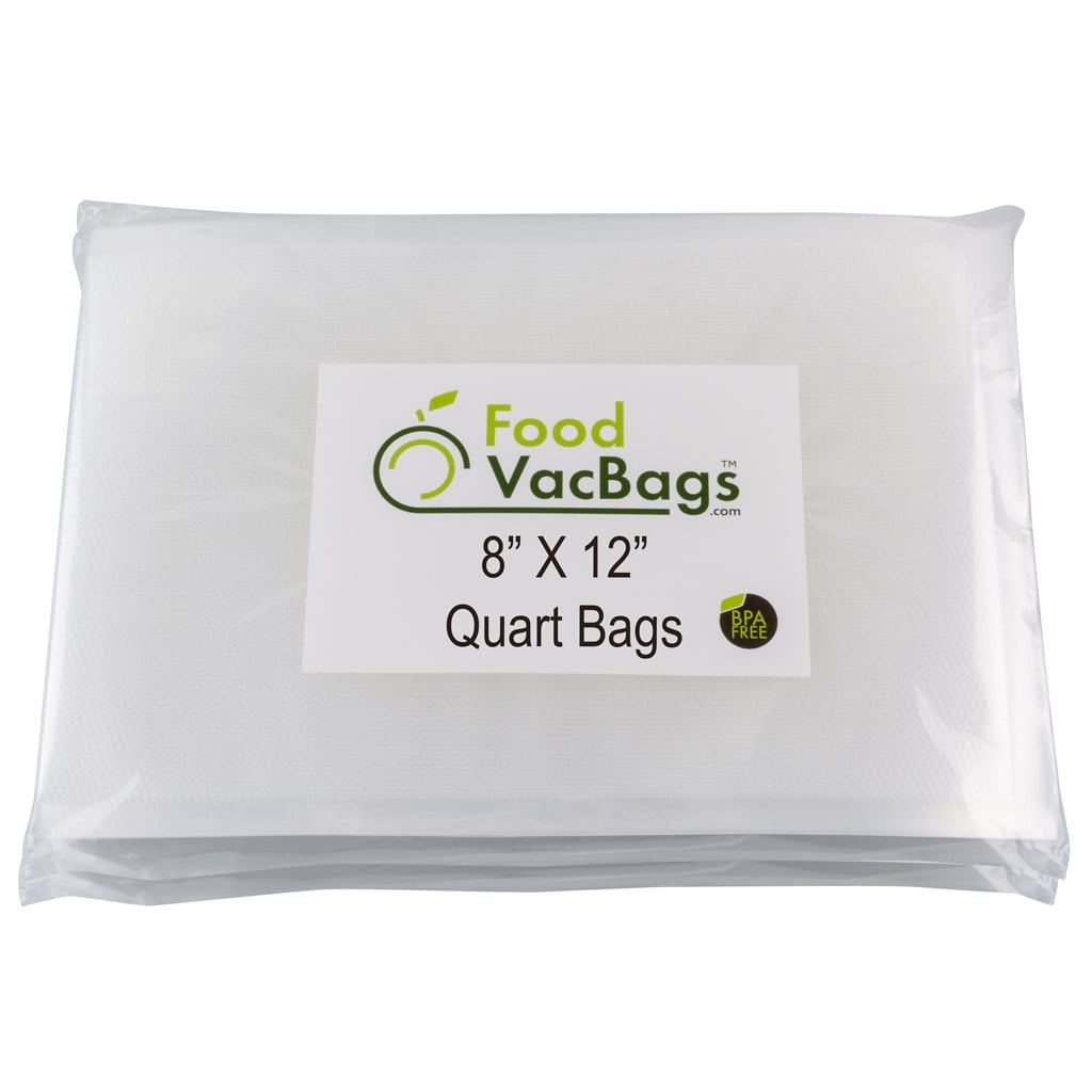  W&Y Vacuum Sealer Bags for Food - 100 Quart, 8 x 12  Commercial Grade Embossed Food Vacuum Bags - Pre-Cut Food Saver Bags for  Sous Vide, Meal Prep, and Storage 