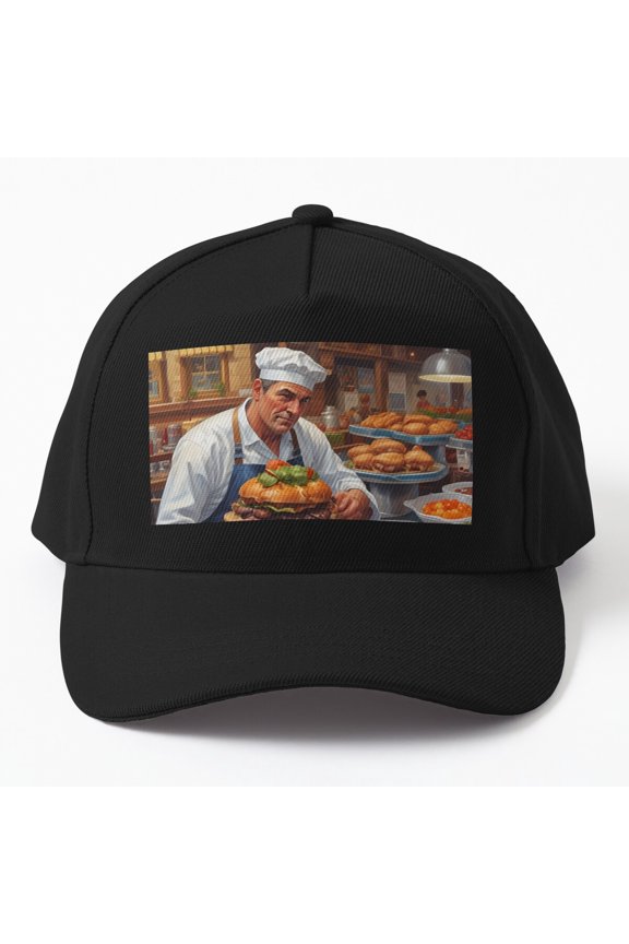 Foodie Finds Baseball Cap, Culinary Discovery Statement Graphic Design, Classic Everyday Hat