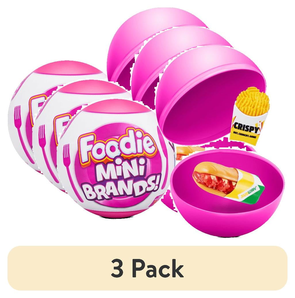 Foodie Mini Brands Mystery Capsule (3 Pack) Real Miniature Brands