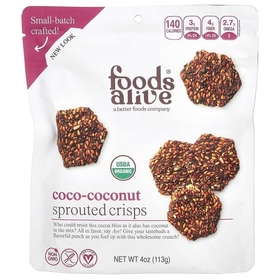 Foods Alive Chocolate Macaroon, Power Snackers, Organic-4 oz