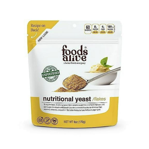 Foods Alive | Non-Fortified Nutritional Yeast Flakes | 6 oz