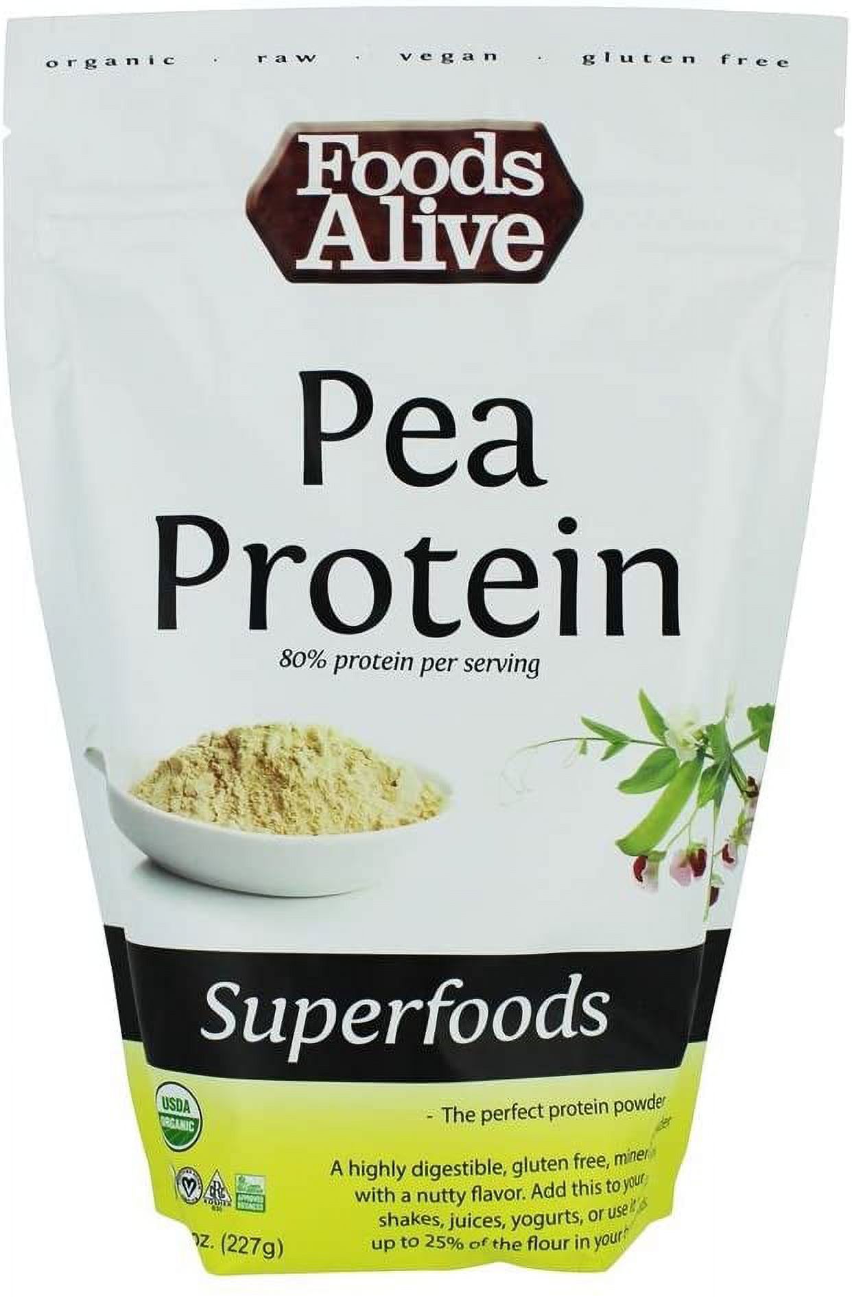 Foods Alive Organic Pea Protein Powder 8 oz