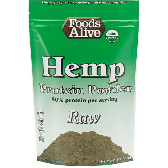 Foods Alive Vegan Hemp Protein Powder, 7g Protein, 8.0 Oz