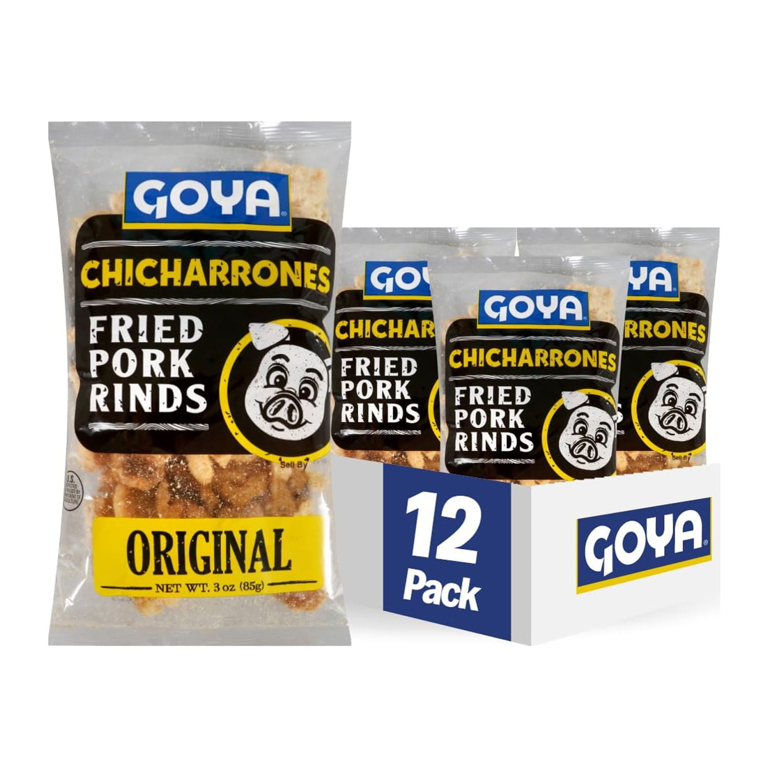 Foods Chicharrones, Fried Pork Rinds, 3 Ounce (Pack of 12) - Walmart.com