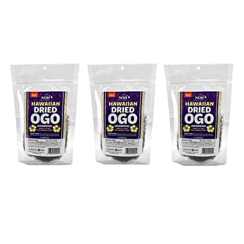 Foods Of Hawaii Dried Hawaiian Ogo Seaweed For Poke Pack Of 3