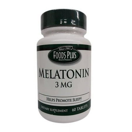 Foods Plus Melatonin 3mg Sleep Aid Tablets, 60 Ea