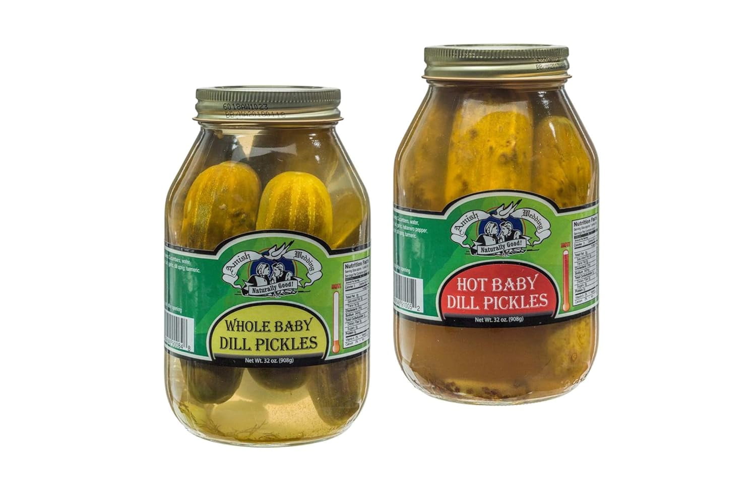 Foods Whole Baby Dill Pickles Whole Hot Baby Dill Pickles 32 oz. Jars
