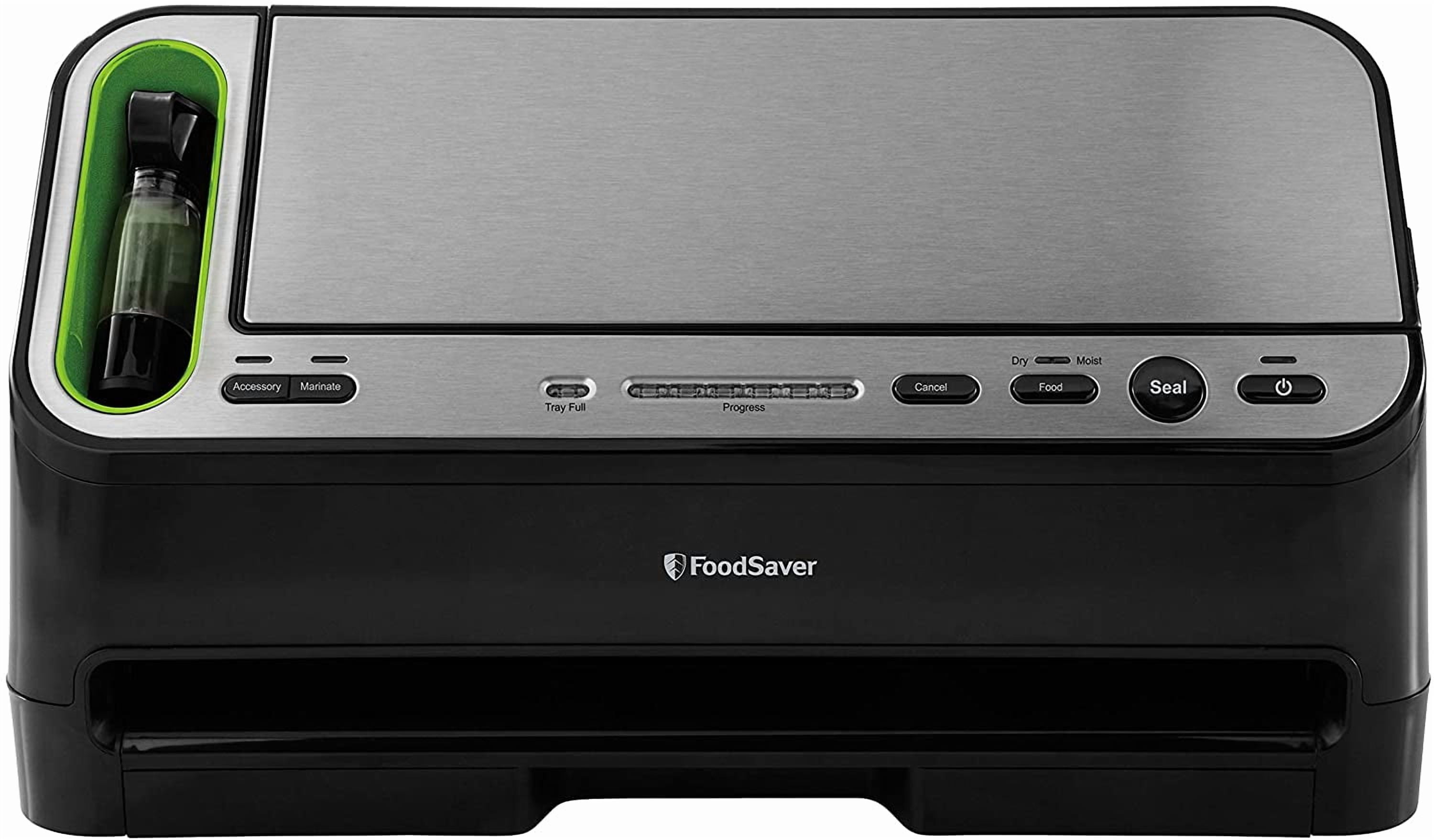 Foodsaver V4400 2-in-1 Vacuum Sealer Machine with Automatic Bag Detection and Starter Kit | Safety Certified | Black and Silver