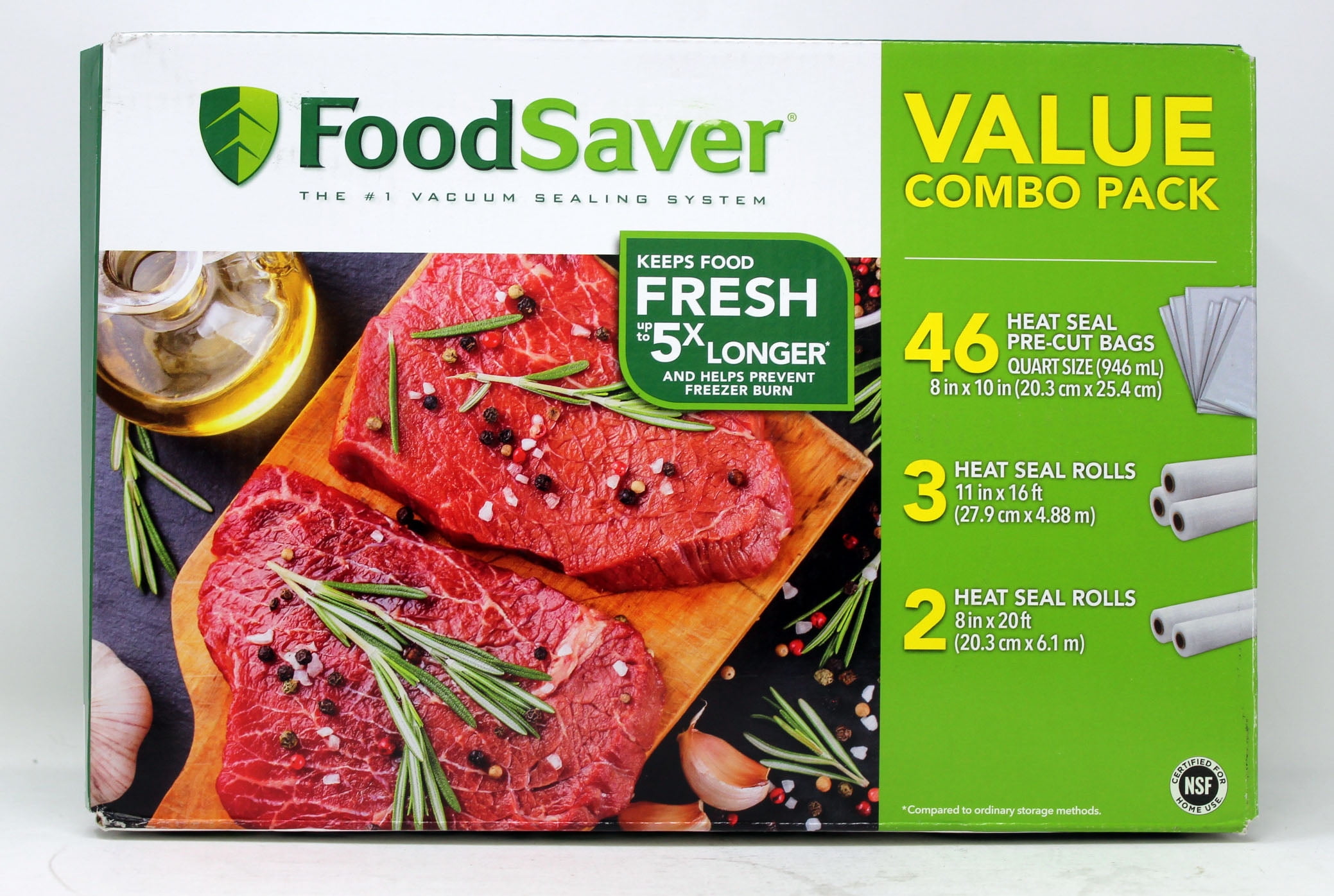 Foodsaver Value Combo Pack Heat Seal Bags & Rolls 