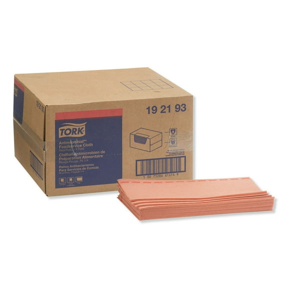 Tork 192193 13 in. x 24 in. Odor Resistant Foodservice Cloths - Red (150/Carton)