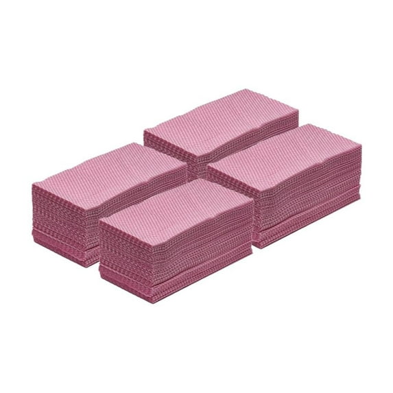 Foodservice Reusable Cleaning Towels, 13" x 20", 1/4 Fold - Pink Checkered Pattern, (Case of 200) All-Purpose Towels