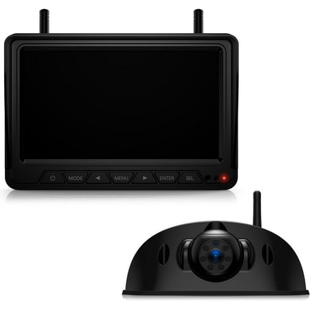Fookoo 7 inch Wireless RV Backup Camera System 1080P HD IR Night Vision IP69 Waterproof with Furrion Pre-Wired RV Truck Trailer-DW7Y5