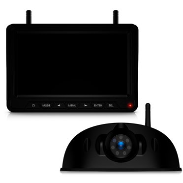 Boscamplus Wireless RV Backup Camera Kit - 7" DVR HD 1080P Split Monitor 4CH For Furrion Systems