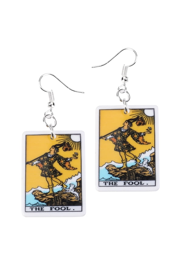 Fool Earrings for Women - The Fool Tarot Earrings - Tarot Jewelry for Moms (The Fool)