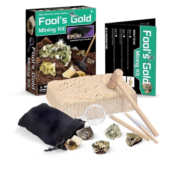 Piano Potato Fool's Gold Dig Kit STEM Learning, Hands-On Digging & Collectible Mineral Specimens for Kids Ages 6-12 & Geology Enthusiasts