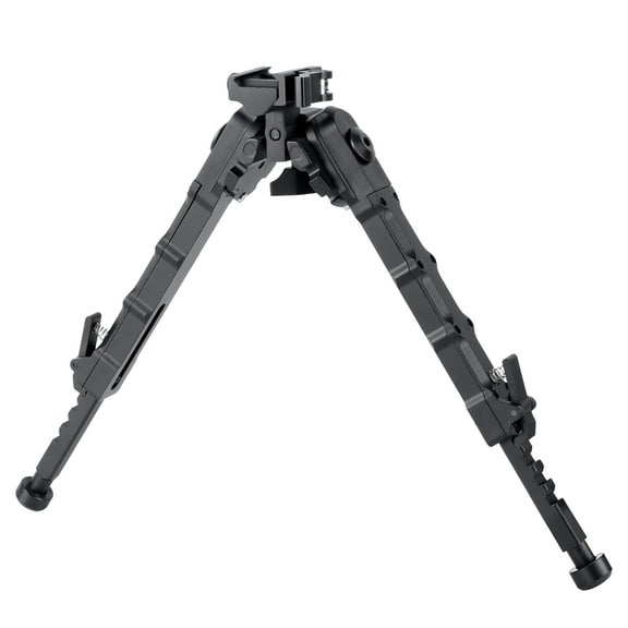 Fooletu Adjustable Aluminium Bipod, 7.5-9 Inches, Quick Release, Foldable, Black