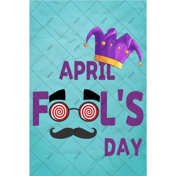 Fools' Day Decoration Metal Tin Sign by NOETE – 12x16 Inch April Fools Poster for Wall, Yard, Bar & Home