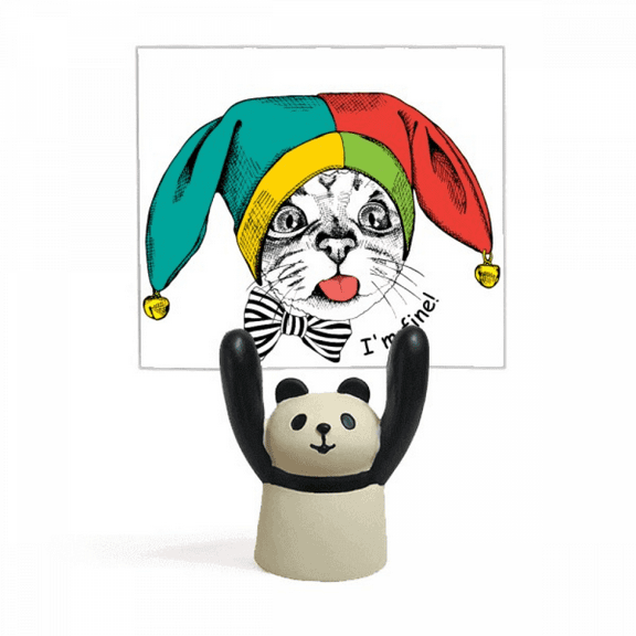 Foolscap I'm Fine Cat Protect Animal Memo Holder Cartoon Animal Panda Stand Decoration