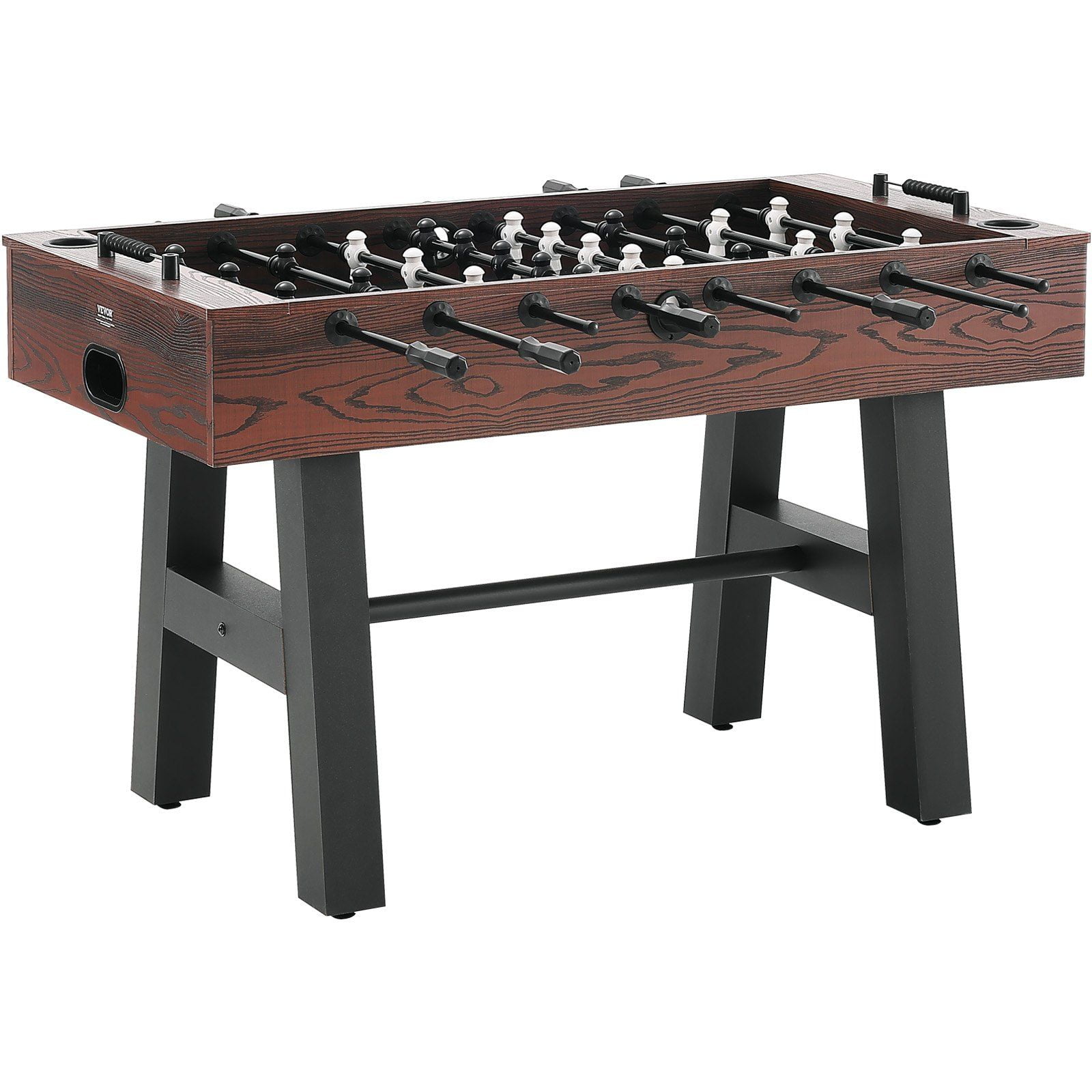 VEVOR 55'' Brown and Black Foosball Table with Telescopic Rods
