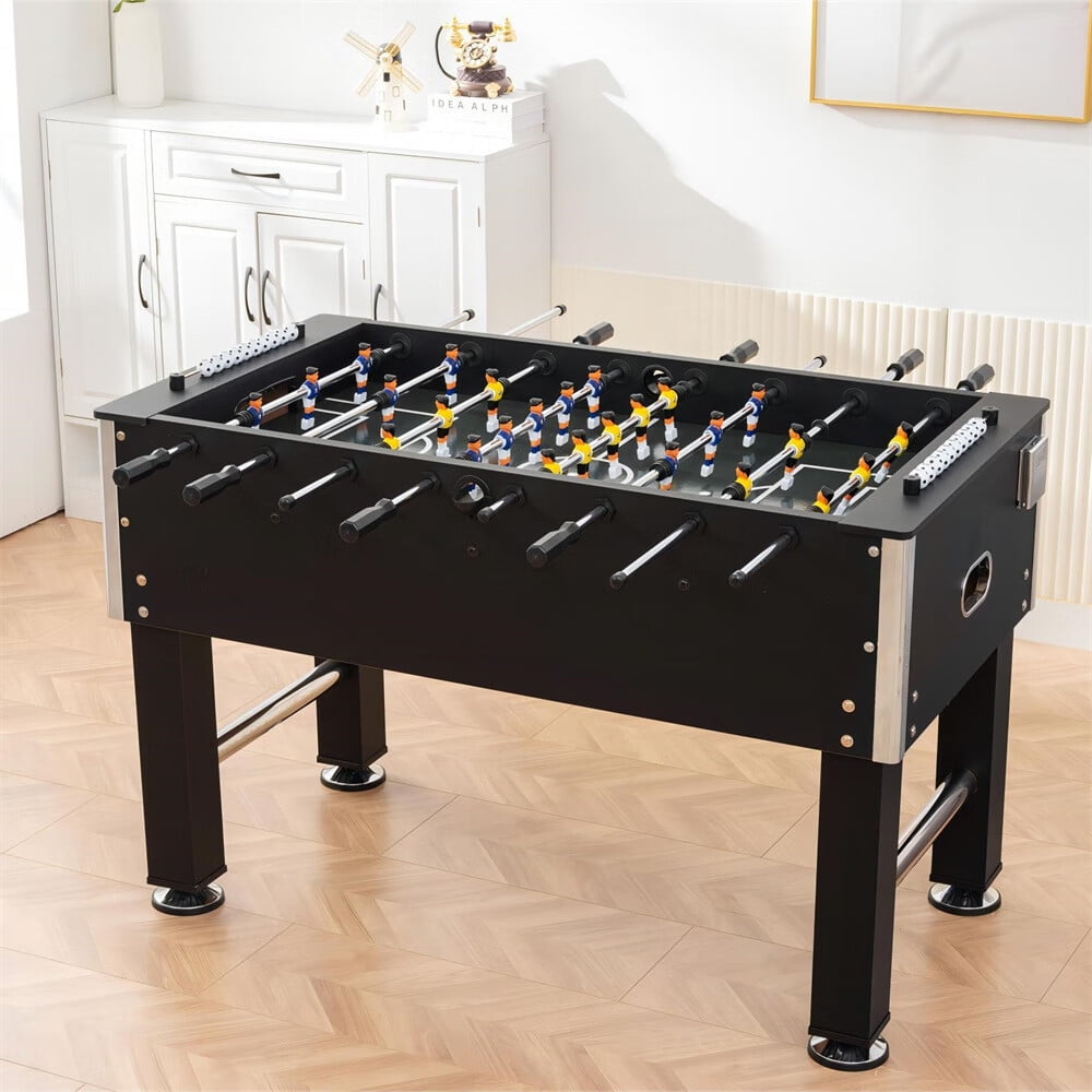 Foosball Table and Balls Kit, Soccer Game Table with Leg Levelers