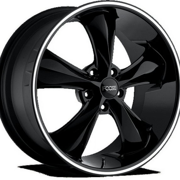 Foose 1PC Aluminum Rim F104 LEGEND 18X8in Gloss Black Milled Finish, F10418806545