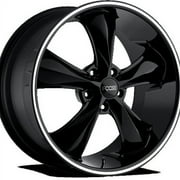 Foose 1PC Aluminum Rim F104 LEGEND 20X8.5in Gloss Black Milled Finish, F104208565+32