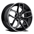 thumbnail image 1 of Foose 1PC Aluminum Rim F150 OUTCAST 20X8.5in Gloss Black Milled Finish, F150208565+35, 1 of 2