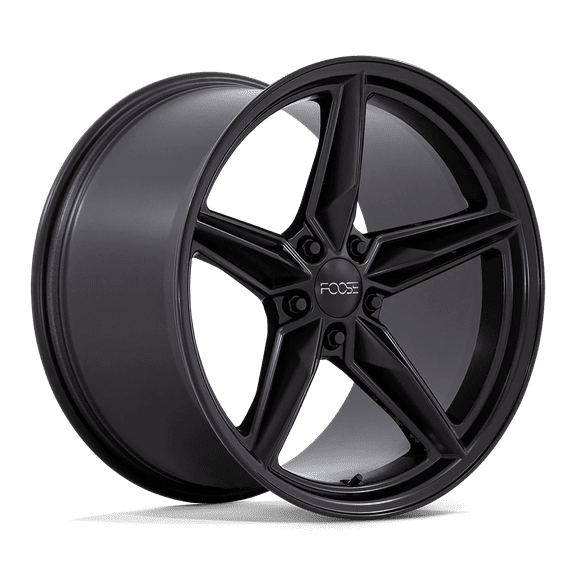 Foose 1PC Cast Aluminum Wheel F175 19x9.5 5x120 M-BLK 17mm, F175199513+17