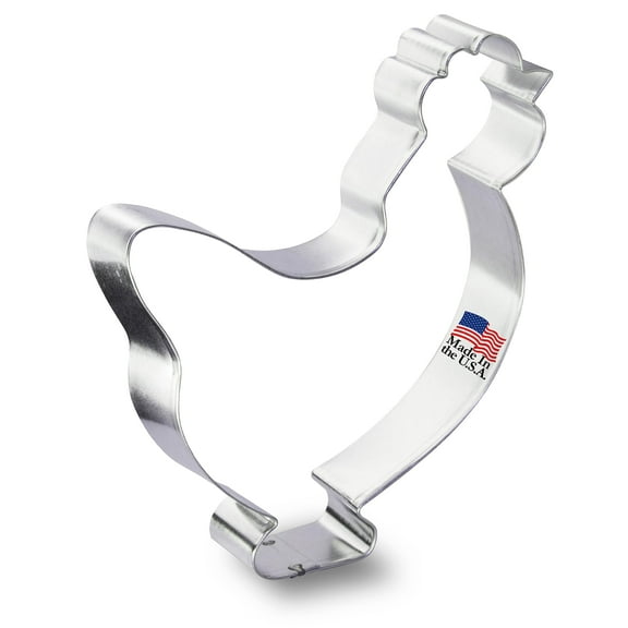 Foose Brand Rooster Cookie Cutter 5 in, Tin Plate Steel, USA Made