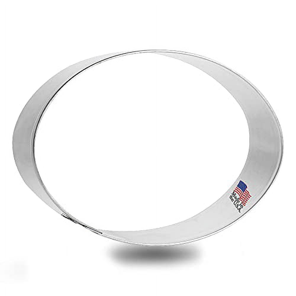 Foose Oval Cookie Cutter 4 Inch "“Tin Plated Steel Cookie Cutters Oval Cookie Mold