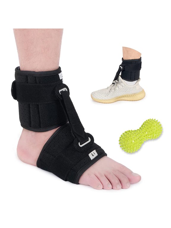 Foot Up AFO Foot Drop Brace Adjustable Ankle Foot Orthosis Support for Men & Women and Kids - Improve Walking Gait, Achilles Tendon, Hemiplegia, Stroke & Pain Relief - Comfort fit for Right, Left