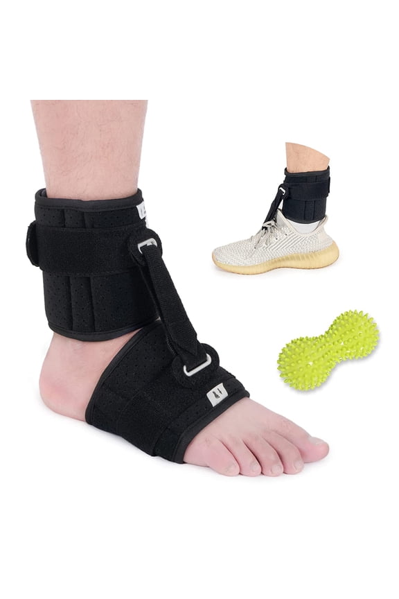 Foot Up AFO Foot Drop Brace Adjustable Ankle Foot Orthosis Support for Men & Women and Kids - Improve Walking Gait, Achilles Tendon, Hemiplegia, Stroke & Pain Relief - Comfort fit for Right, Left