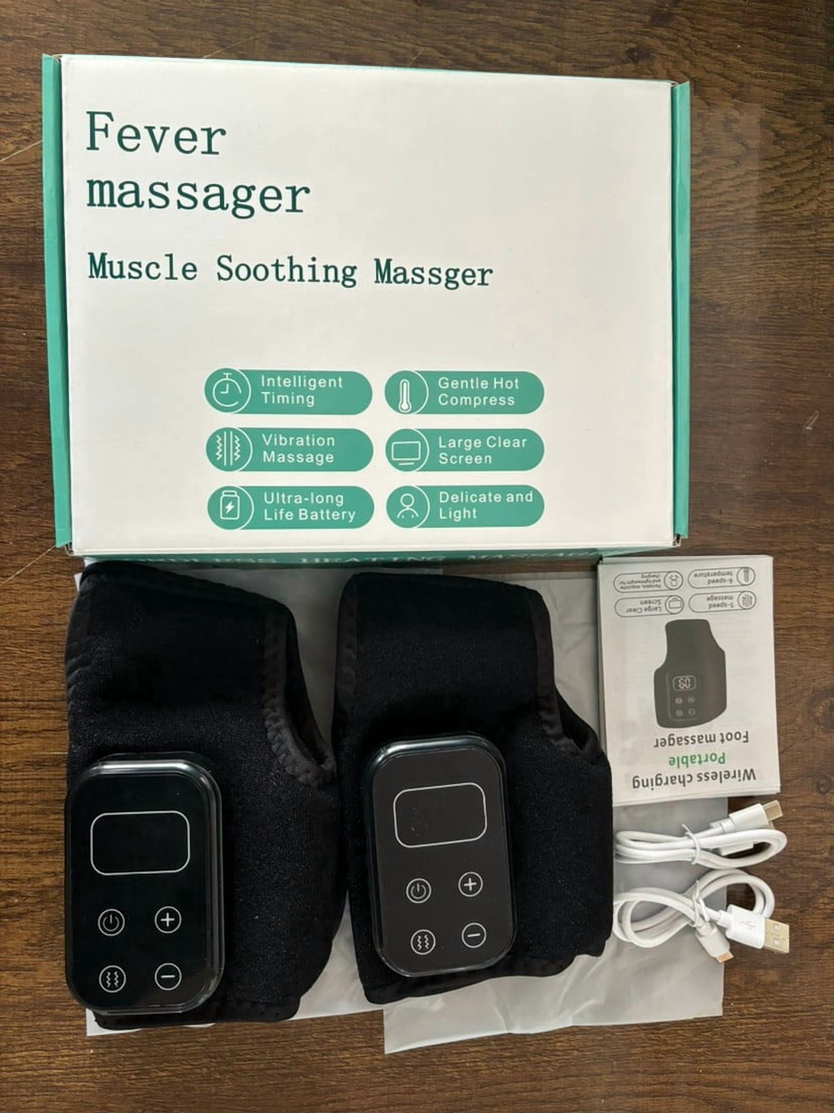 Foot Advanced Renew Triple Method Massager,Cordless Foot Massager with Heat and Vibration,Portable for Home Travel Use