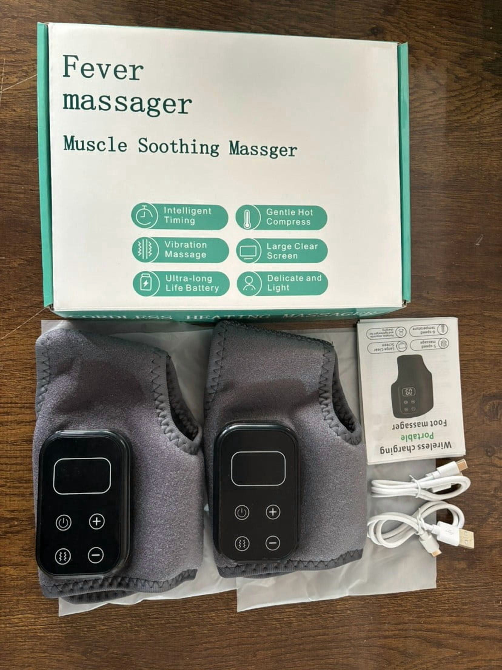 Foot Advanced Renew Triple Method Massager,Cordless Foot Massager with Heat and Vibration,Portable for Home Travel Use