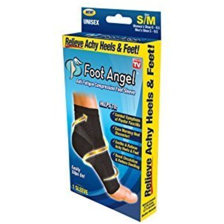 Foot Angel Anti-Fatigue Compression Foot Sleeve for Plantar Fasciitis Relief, Small/Medium