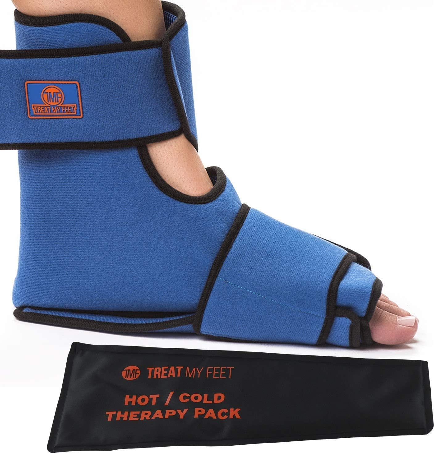 Foot & Ankle Pain Relief Hot/Cold Boot Foot Wrap - Effectively Relieve Foot and Ankle Aches & Pains Using Compression Gel Wrap - Heated or Cooled, Extra Ice Pack, For Men and Women - FDA Registered