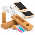Foot & Ankle Strength Set with Cork Balance Board and Adjustable Bars ...