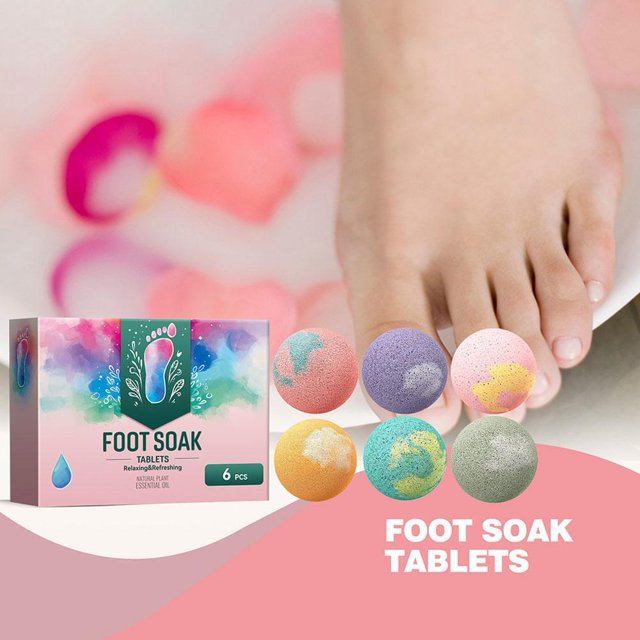 Foot Bath Bombs 6balls Organic Foot Soak With Bath Saltfoot Spa 1234