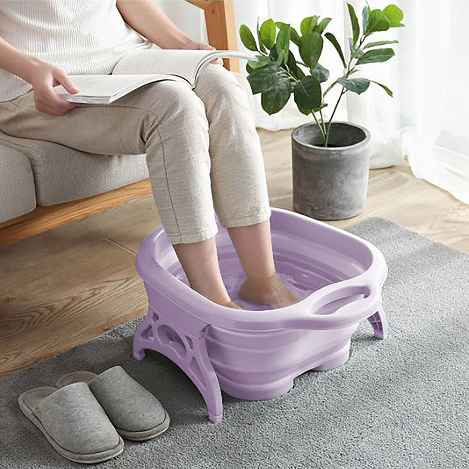 Foot Bath Collapsible Foot Bath Foot Soak Tub with Handle Foot Spa Bath