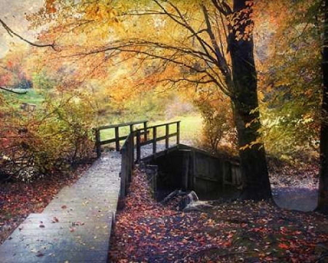 Foot Bridge Canvas Art - John Rivera (24 x 30)