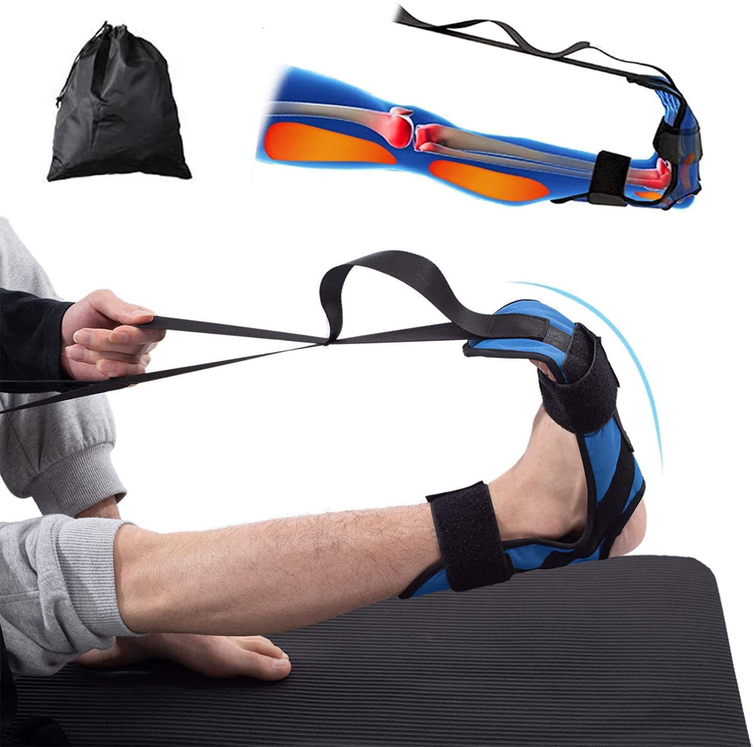 Foot and Calf Stretcher for Plantar Fasciitis, Achilles Tendonitis