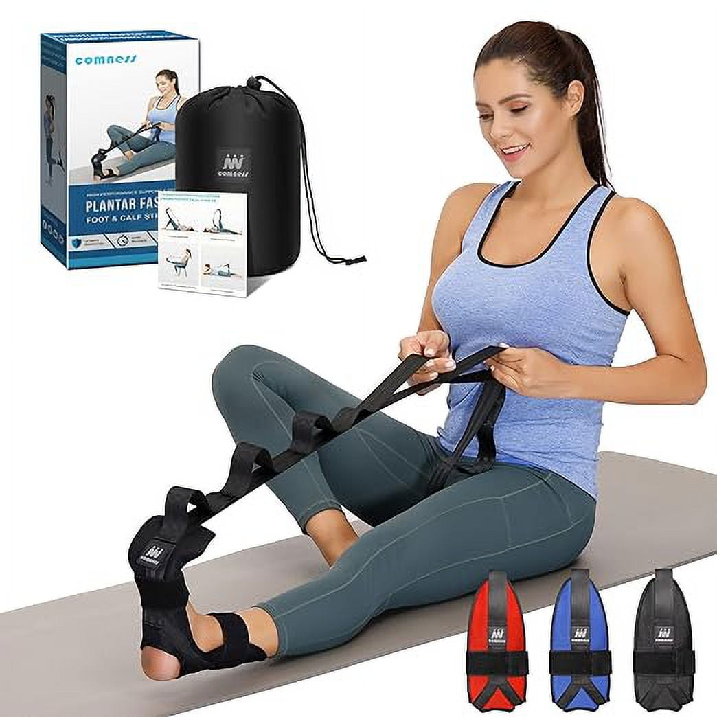 Foot and Calf Stretcher-Stretching Strap For Plantar Fasciitis, Heel ...