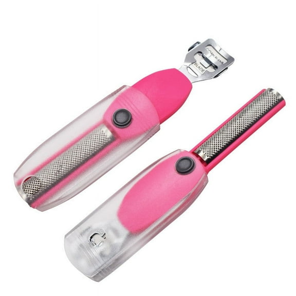 Foot Callus Shaver with Sliding Cover and Lock Mechanism Professional Foot Care Tool for Dead Skin Removal and Heel Smoothing Portable Pedicure Scraper