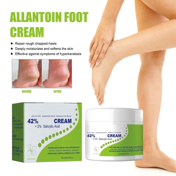 Foot Care Cream,Cooling And Non-Irrating For Sensitive Skin, Moisturing And Softening Cream,Moisturizing Cream for Reduce Skin Dry,Cracked Heels, Hands, Feet,Knees & Elbows
