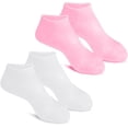 thumbnail image 1 of Foot Care Socks 2 Pairs Silicone Socks for Dry Cracked Feet Gel Sleeping Fuzzy Socks Spa Socks for Women Men Repairing Softening Dry Cracked Feet Skins, 1 of 5