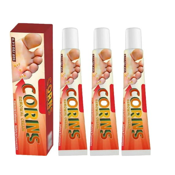 Foot Corn Removal Extra Strengthen Cream, Liquid Corn and Callus Remover, Corn Remover Gel for Feet, Corn Removers for Toes Extra Strength 20g 3pc