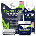 thumbnail image 1 of FootCure Tea Tree Foot Soak & Callus Remover Gel - Antifungal Foot Cream for Cracked Heel, Callus Remover Gel with Exfoliator, 1 of 9