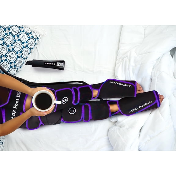 Foot Doctor Air O Thermo Circulation Leg & Foot Massager Wraps w/ Heat, Warm Air therapy, Graphit layers, FDA Approve