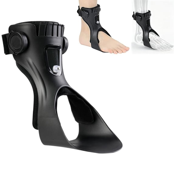 Foot Drooping and Inversion Orthosis AFO AFOs Ankle Brace Support for Hemiplegia Stroke Shoes Walking (Right foot, X-Large)
