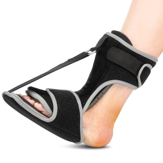 Foot Drop Orthosis, Plantar Fasciitis Night Splint for Foot Drop, Adjustable Plantar Fasciitis Brace to Stabilize, Correct, and Support Foot with Textile Fabric, Flexible Fixation, One Piece